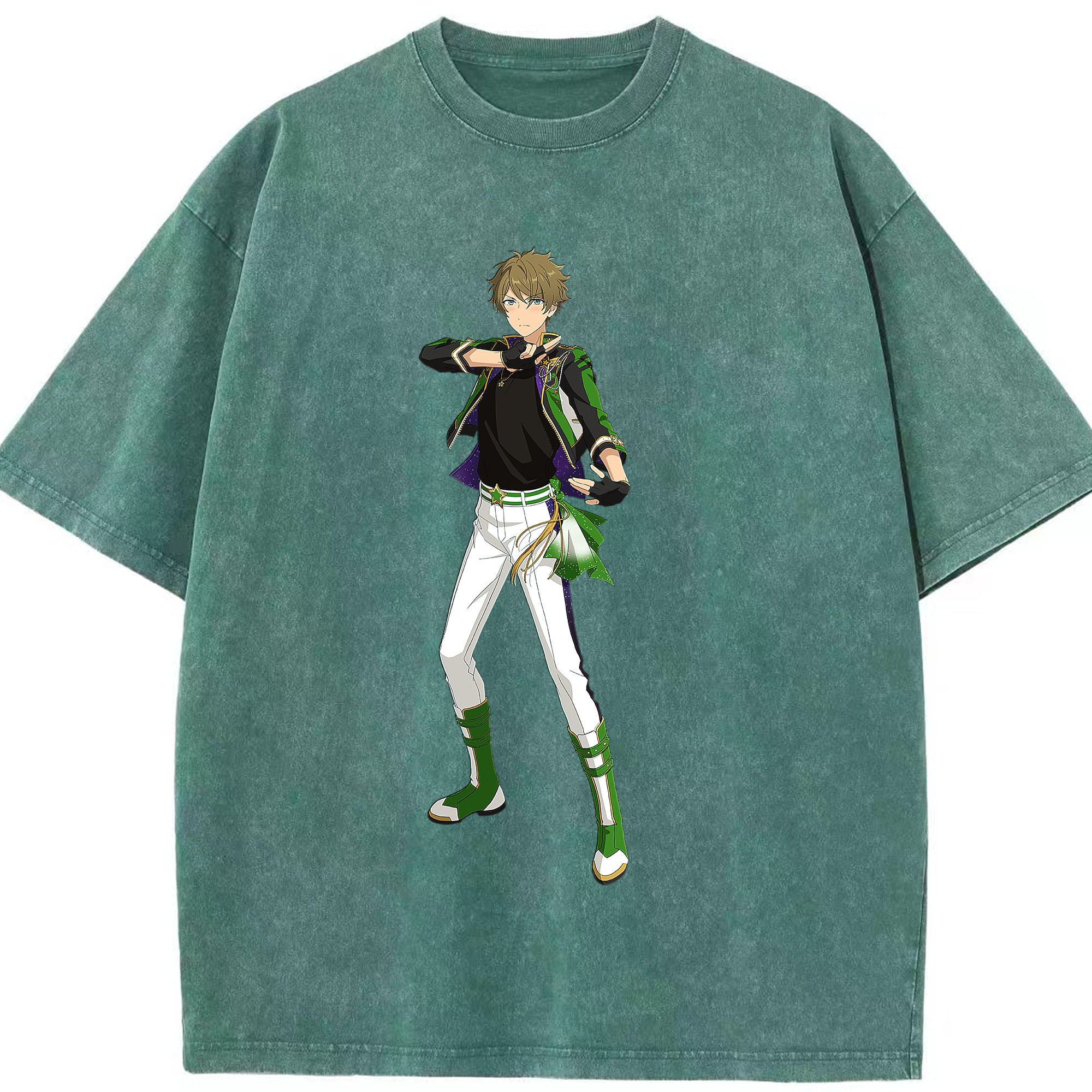 （画像用） あんさんぶるスターズ! Ensemble Stars 綿100% ヴィンテージ風 半袖Tシャツ（フロントプリント）